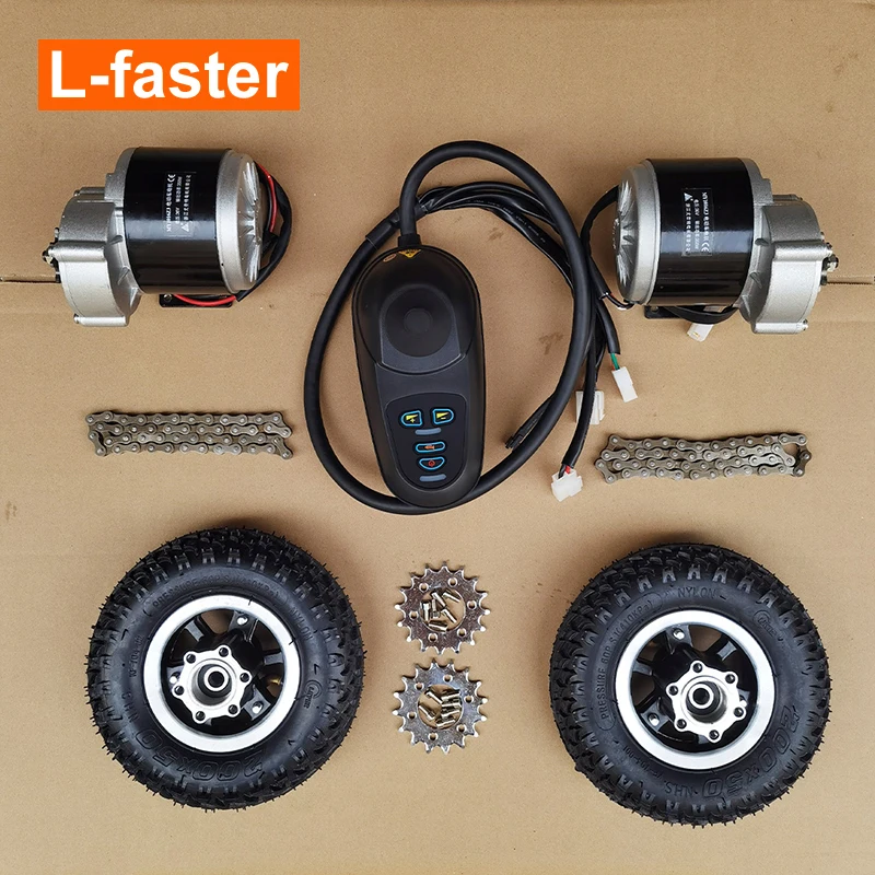 Dual Drive Electric Dolly, Lightweight Transport Cargo Carts, Conversion Kit with Joystick Controller, L-faster, 24V, 700W