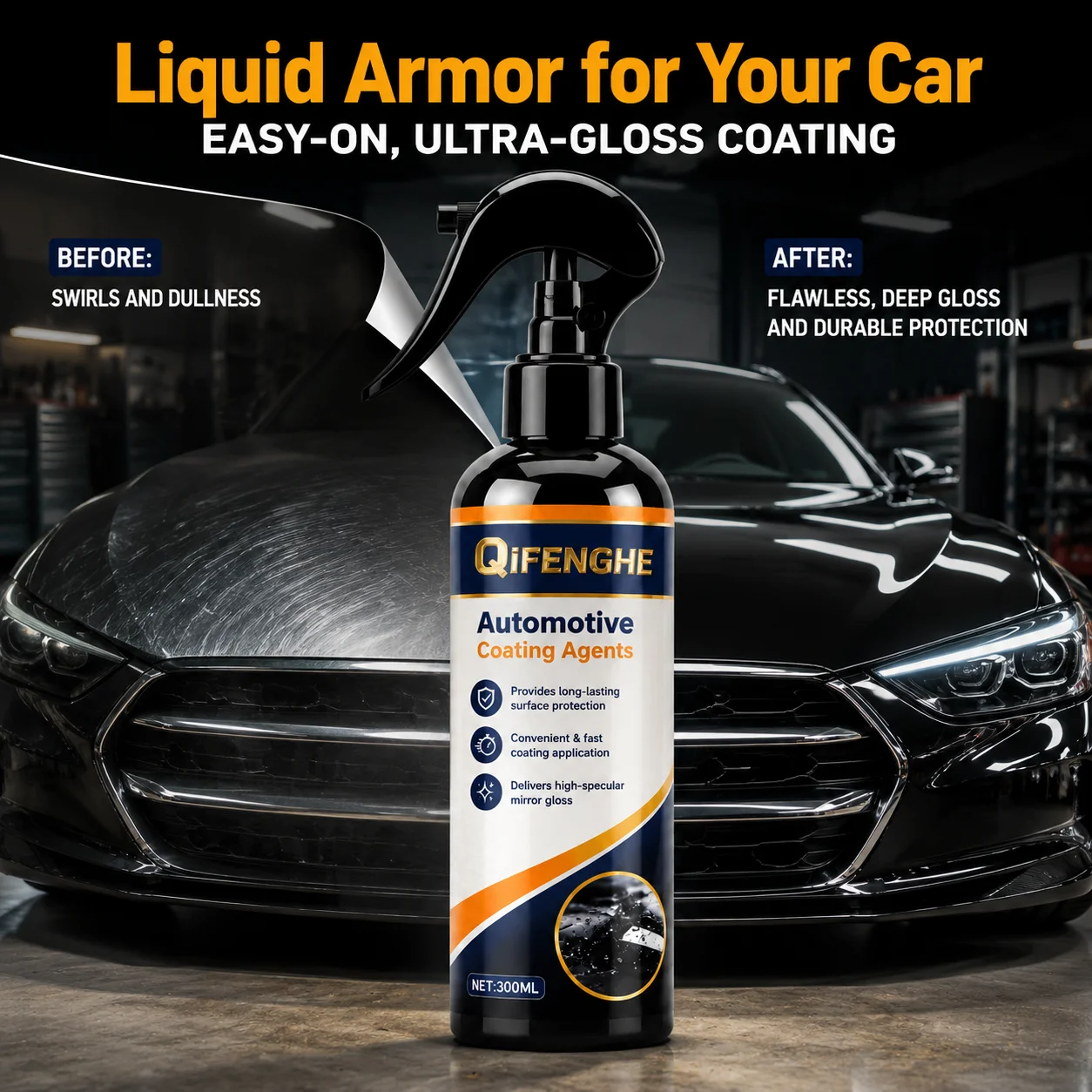 Automotive Quick Coating Agent Convenient Fast Use Deliver High Specular Mirror Gloss Long-term Protection For Car Paintwork