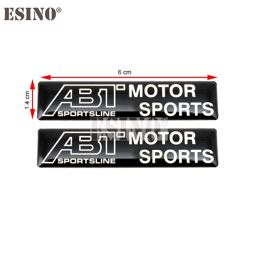 2 × 3D الألومنيوم الغراء ملصق مائي صندوق السيارة شعار اكسسوارات السيارات شارة لاصقة ل ABT Sportsline