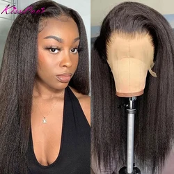 Kinky Straight 13x4 HD Lace Front Human Hair Wigs HD 13x6 Lace Frontal Wig Yaki 5x5 Pre-Cut Lace Wigs Human Hair Ready To Wear