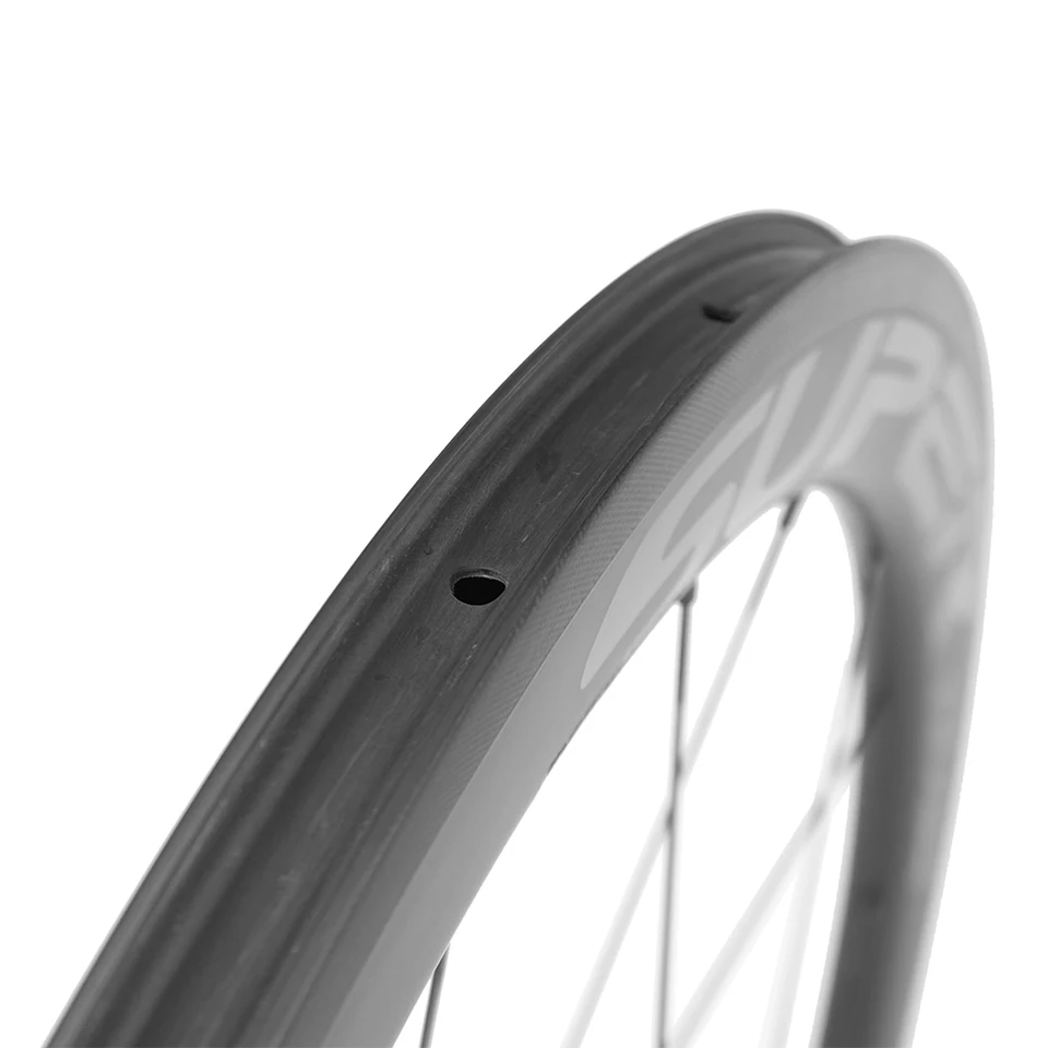 SUPERTEAM リムブレーキセンターロックカーボン自転車ホイールセット