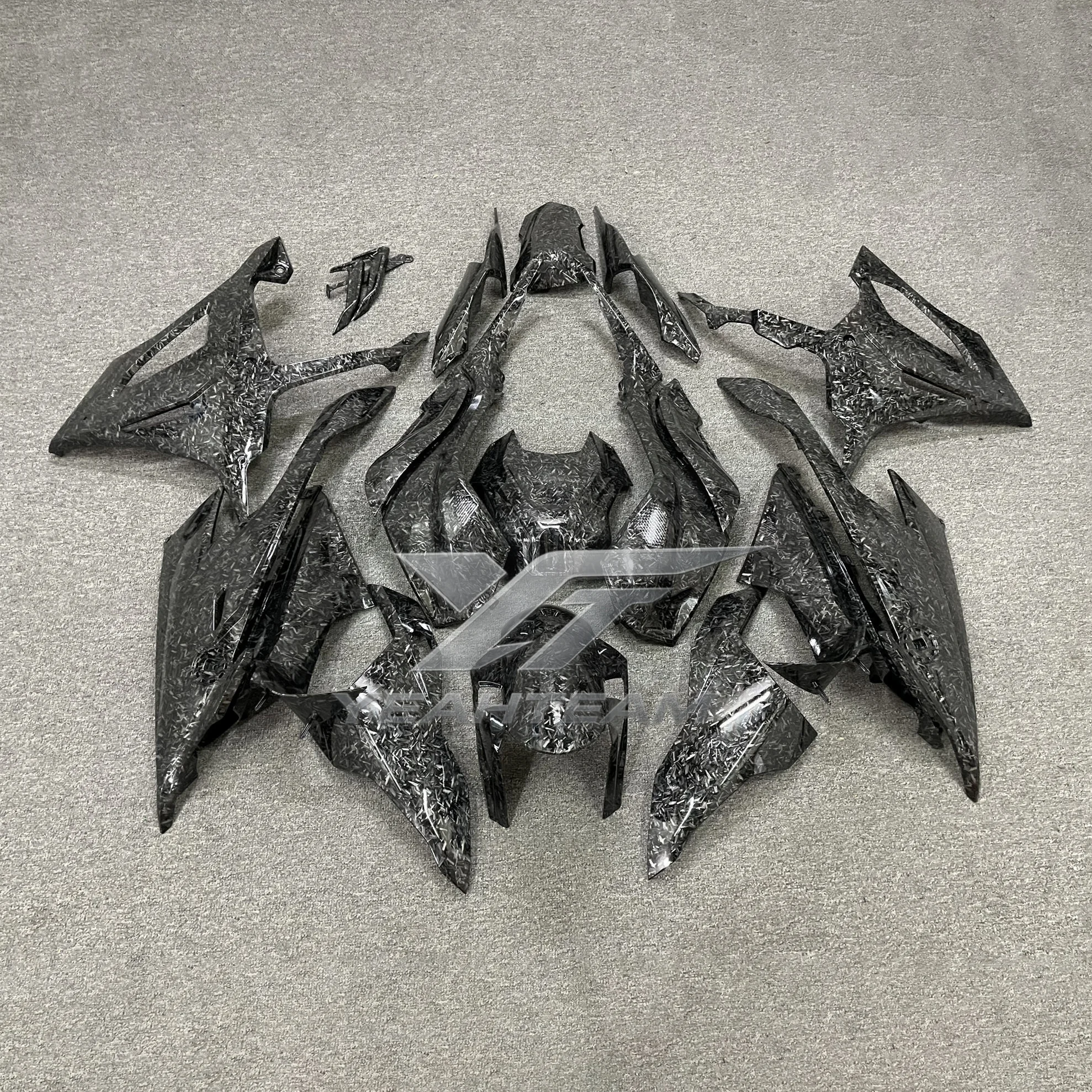 For BMW S1000RR 2019-2022 Carbon Fiber Fairings Custom Design Kit Pre-Drilled ABS Plastic Injection Complete Set Cowlings Shell