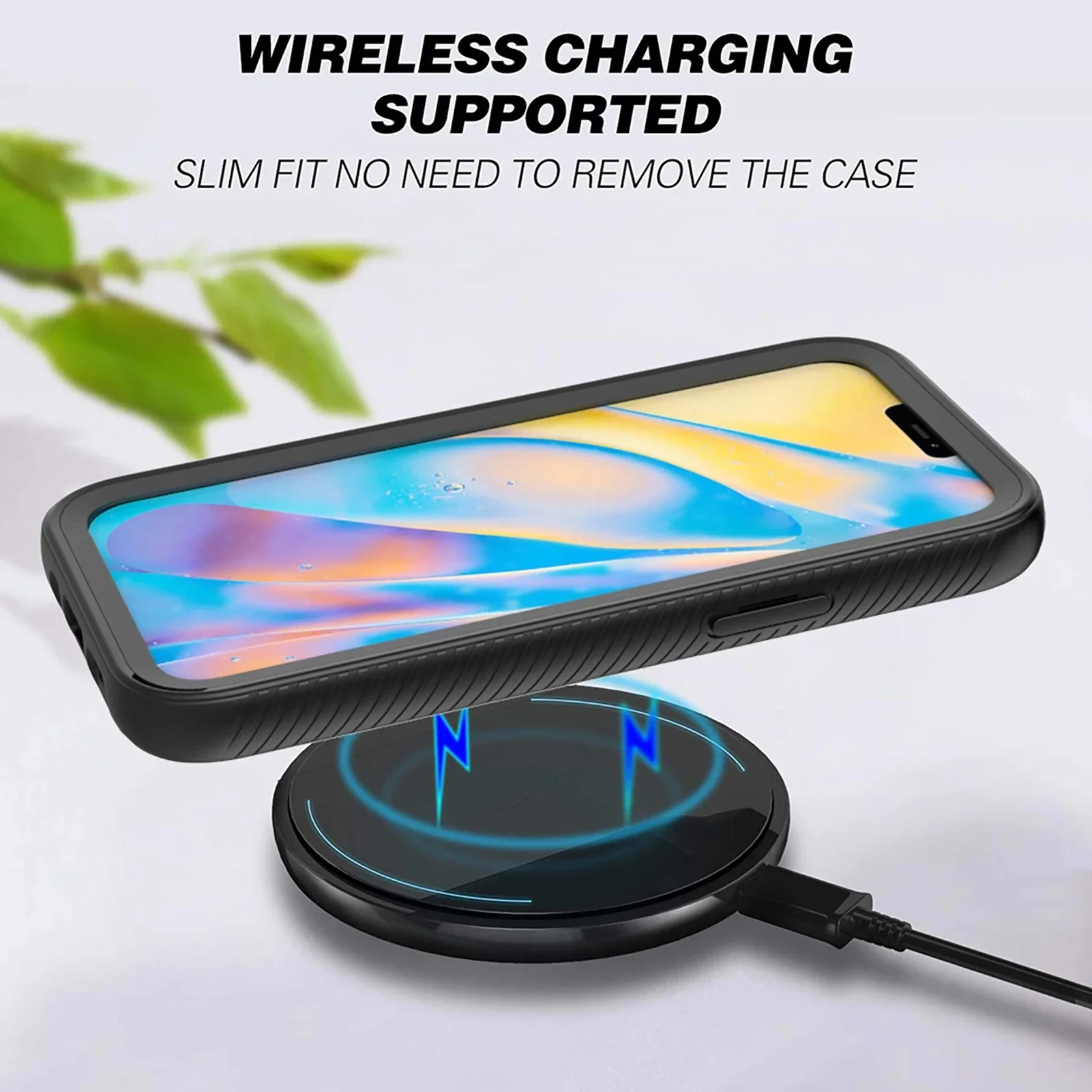 جراب هجين ثقيل الدروع لكامل الجسم شفاف ، غطاء صندوق لهواتف آيفون 16 ، 15 ، 14 ، 13 ، 12 ، 11 Pro Max ، 7 ، 8 Plus ، Otter ، 2 في 1