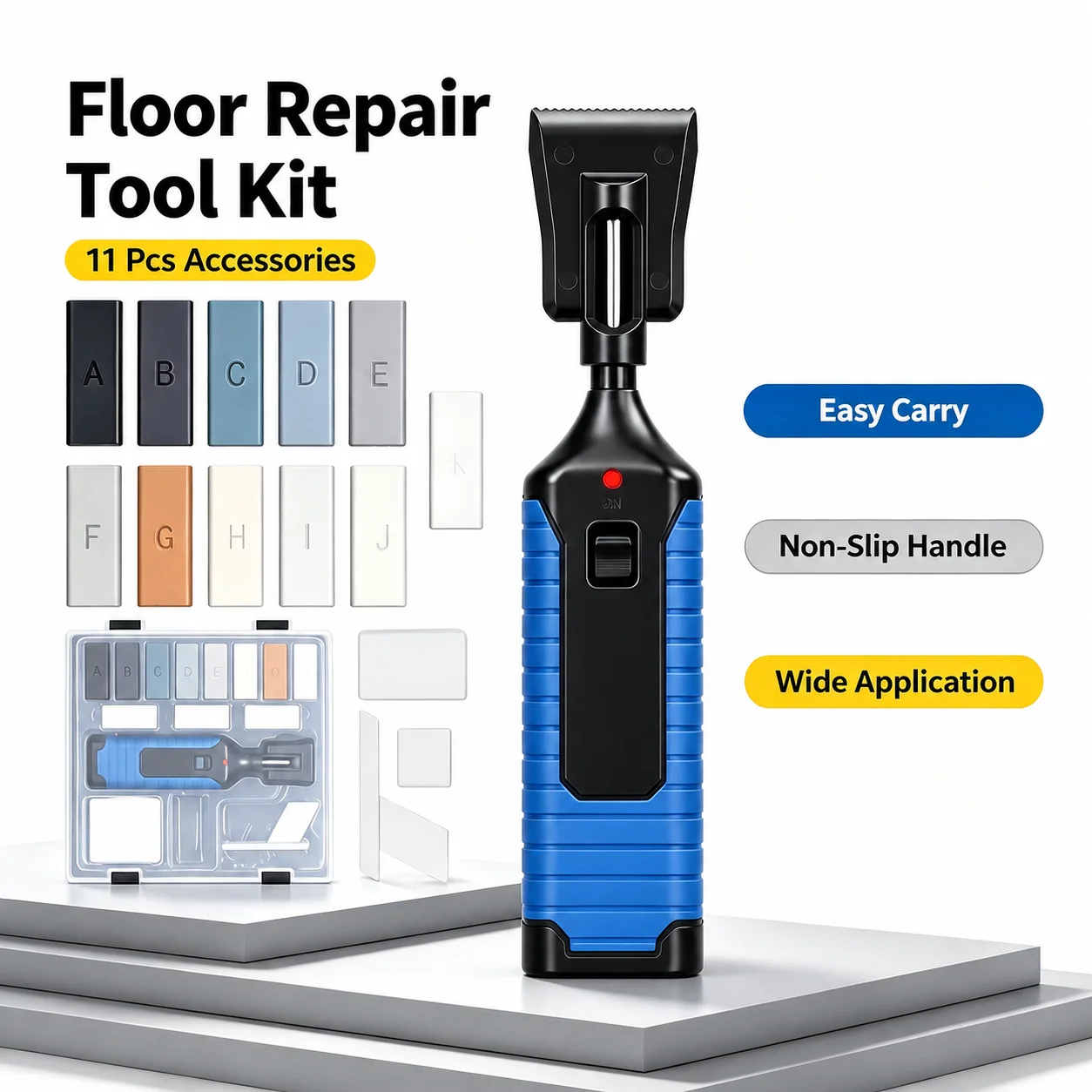 Electric Floor Furniture Repair Kit Wax Melting Repair Gun with Multi-Color Wax Sticks Wood Floor Scratch Hole Crack Set