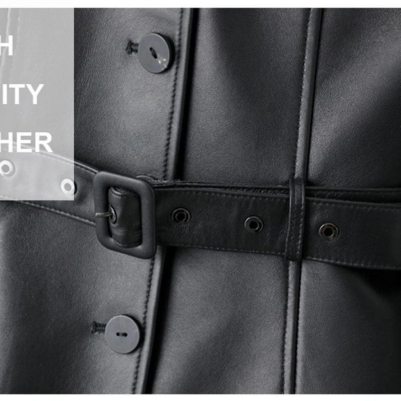 100% première couche de peau de mouton femmes vestes en cuir véritable manteaux 2025 casual dames mince simple boutonnage ceinture vestes en cuir courtes