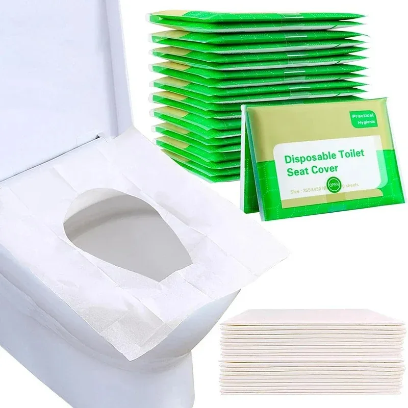 10/30/50PCS Disposable Toilet Seat Cover Paper Toilet Seat Covers Waterproof Flushable Travel Soluble Water Type Pad Portable