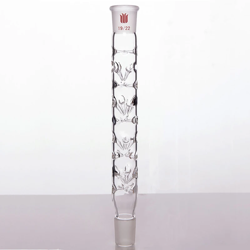 SYNTHWARE Distillation column with vertical thorn, 14/20 19/22 24/40 29/42, Effective length 75mm-400mm, Borosilicate glass, C10