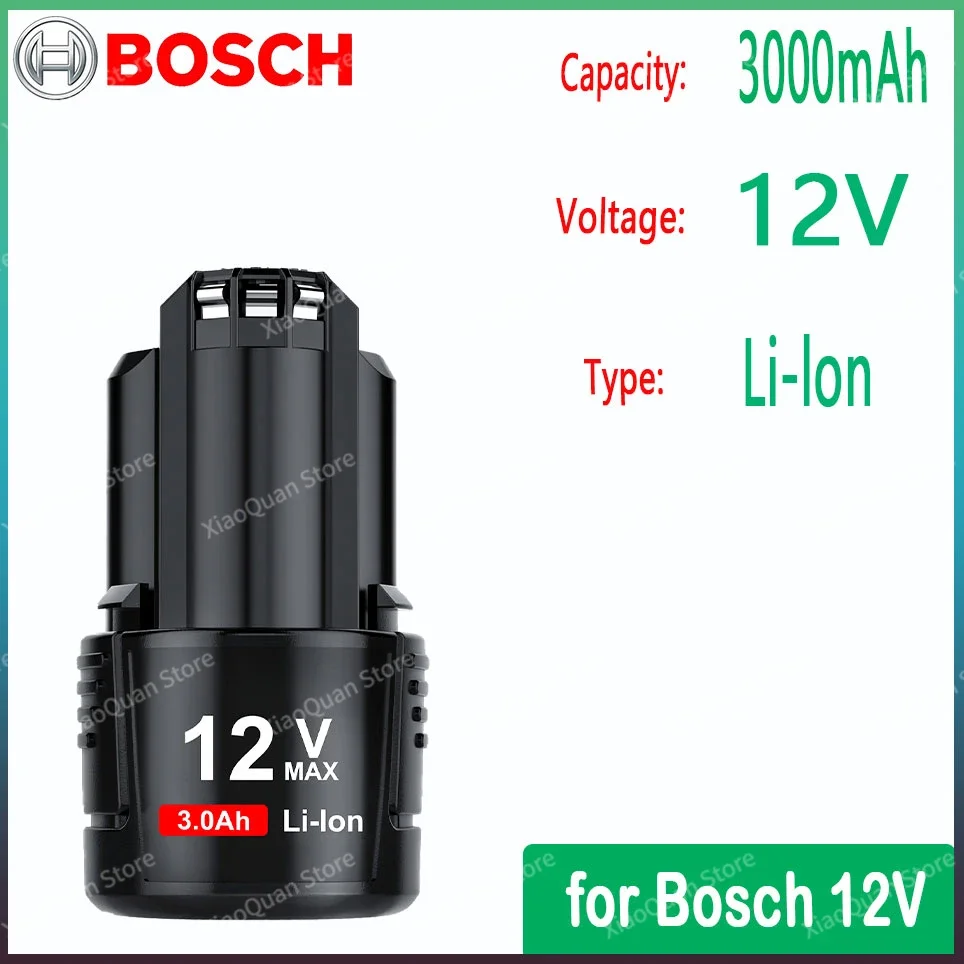 

BOSCH 12V 3.0Ah Battery for Bosch BAT411A BAT412A BAT413A BAT414 BAT420 2607336013 26073360 Cordless Tool