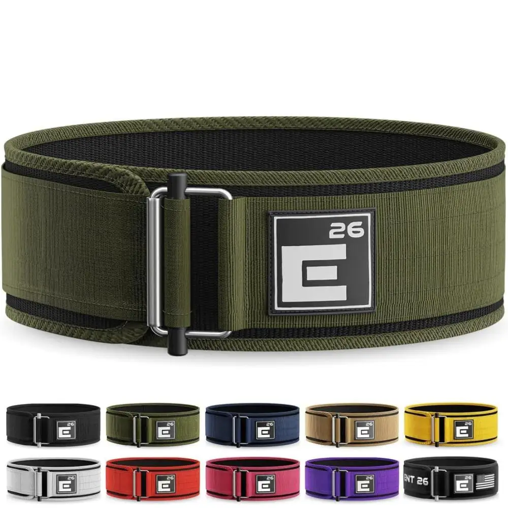 Quick Lock Weightlifting Belt Adjustable Nylon Gym Belt for Men Women Back Support Powerlifting Deadlift Squat Fitness Training
