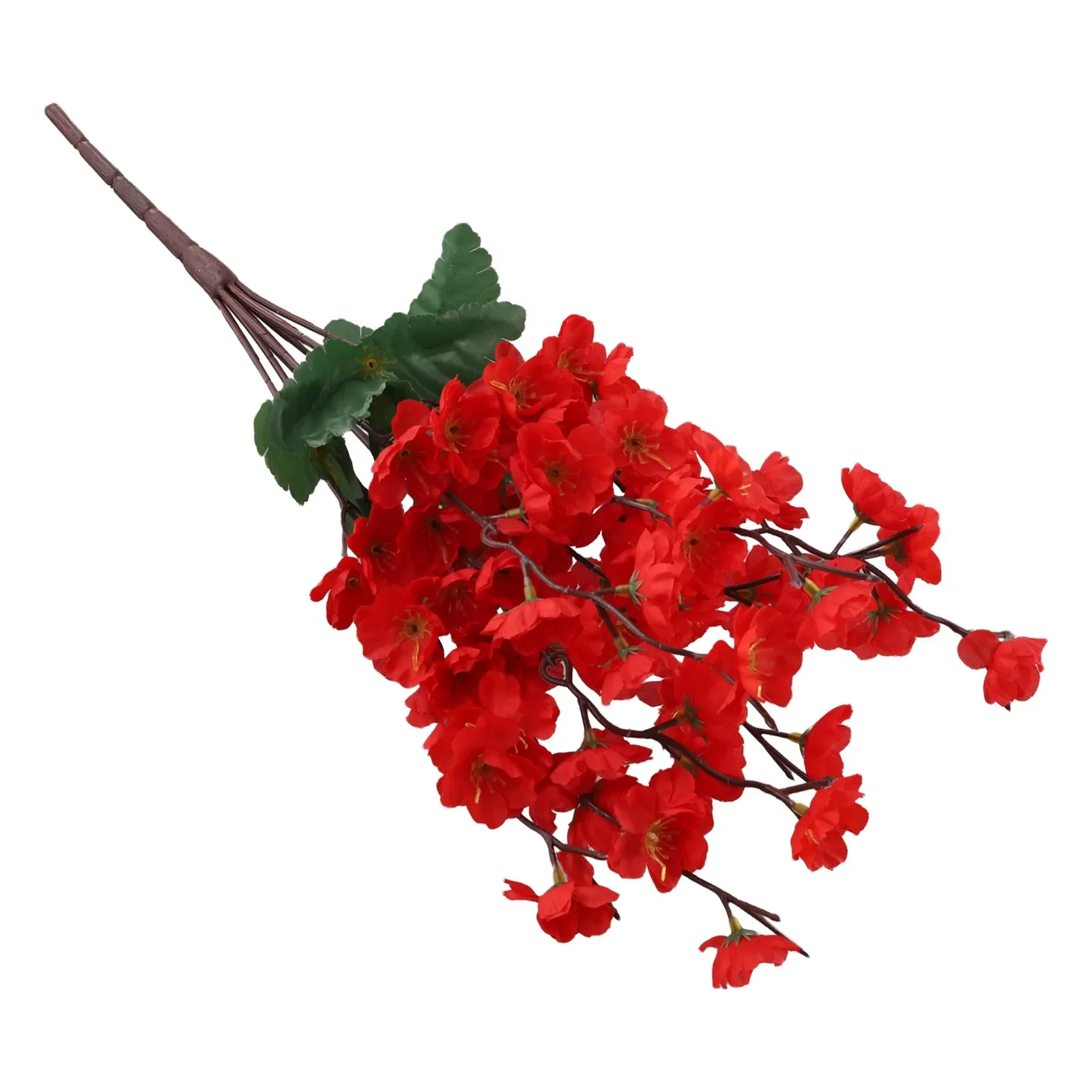 Branch Plum Blossom Artificial Flower Decorative Flower Orange Red Image Monitor Brightness Suitable For Offices