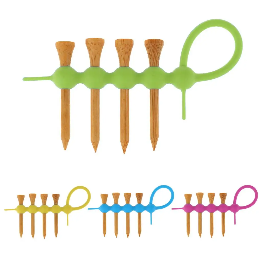 

Портативный мини-резиновый профессиональный держатель для футболок для гольфа, зажим для переноски инструментов + 3 дерева