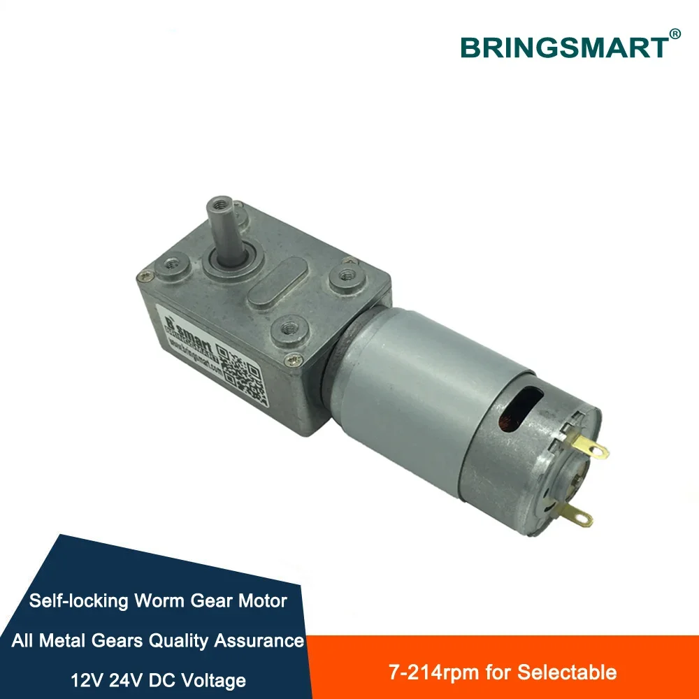 JGY-395 Червячный мотор-редуктор постоянного тока 12 В Мини-турбина Червячный редуктор Мотор-редуктор Мини-редуктор Двигатель Самоблокирующийся по индивидуальному заказу