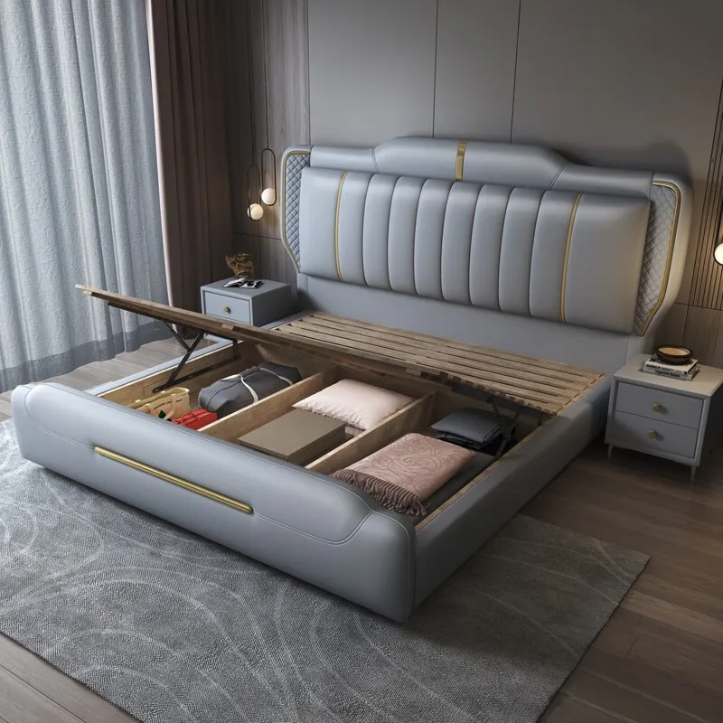 Quarto principal duplo e moderno e simples de alta qualidade com cama grande