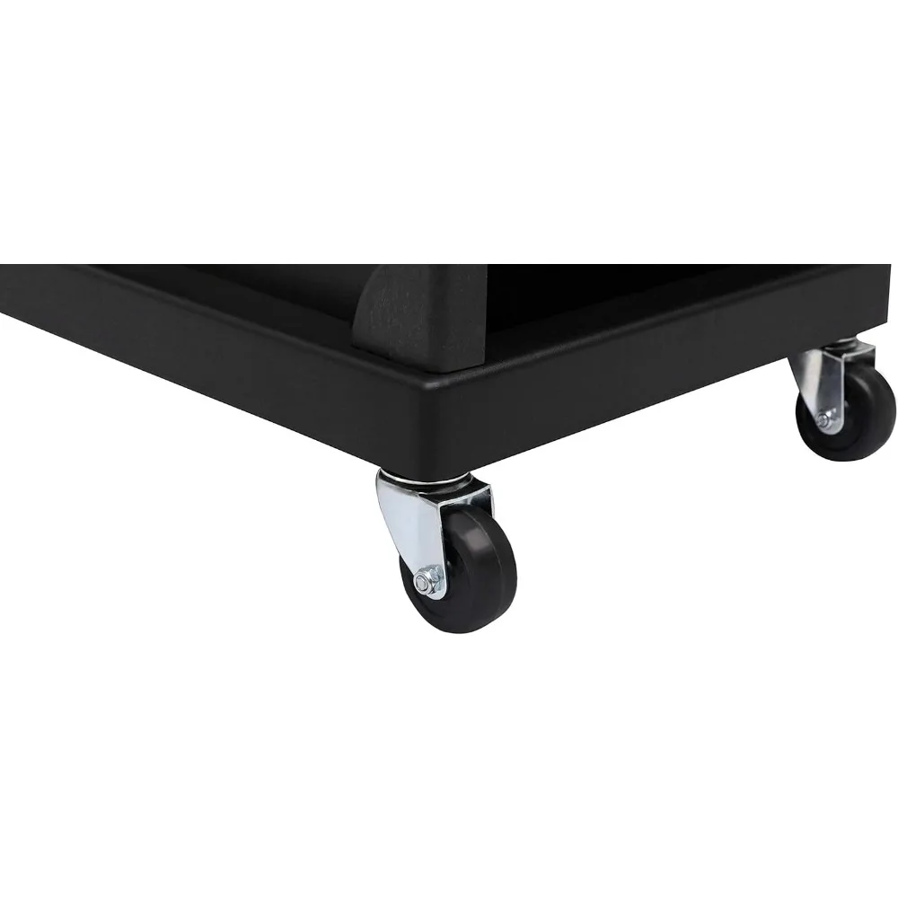 عربة معدات الصالون مع 6 أدراج، عجلات دوارة لعربة تخزين تصفيف الشعر باللون الأسود #5