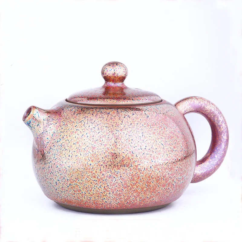 

JZ279 Color Tenmoku Glaze Teapot 240ml Xishi Teapot Tea Pot filter porcelain gift box Chinese Ancient Crafts Kiln Fired/JIANZHAN