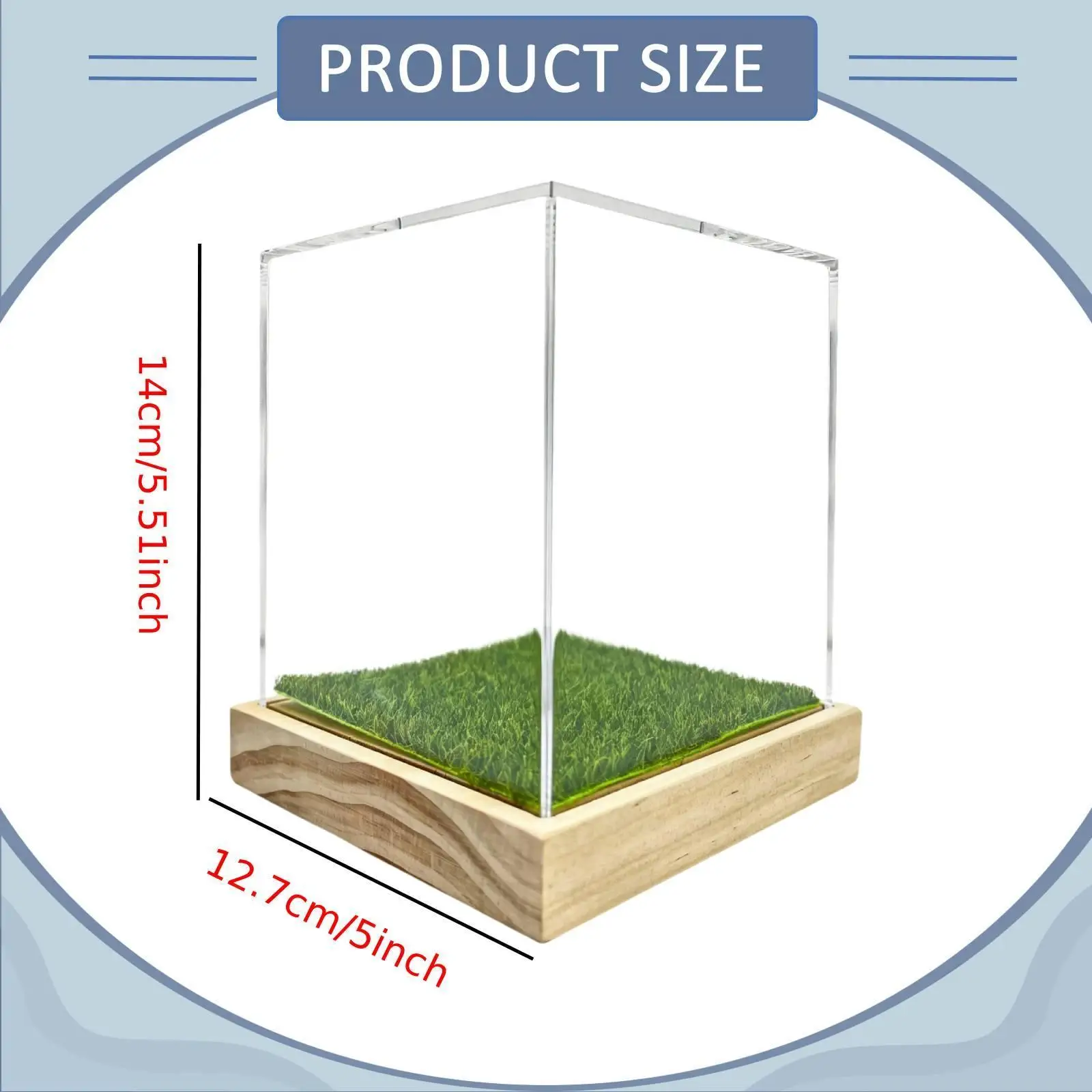 Clear Acrylic Baseball and Softball Display Case Wooden Holder Protective Box for Autograph Ball Display