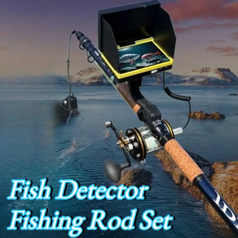 Outdoor Lightweight Fish Detector Fishing Rod Set Equipment Portable Diversification Fish Detectors Rods Fishing Tackle Supplies