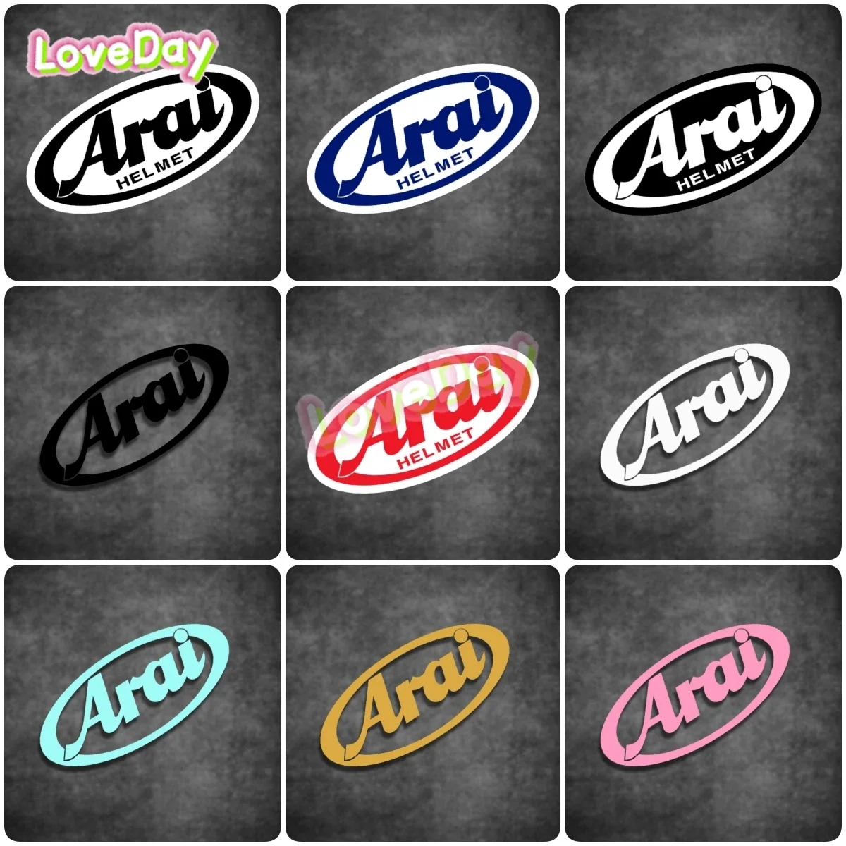 

Arai Logo Car Sticker Made in Japan Helmet Sponsor Sticker Vinyl Scratch Obstruction Motorcycle Racing Modification Decals