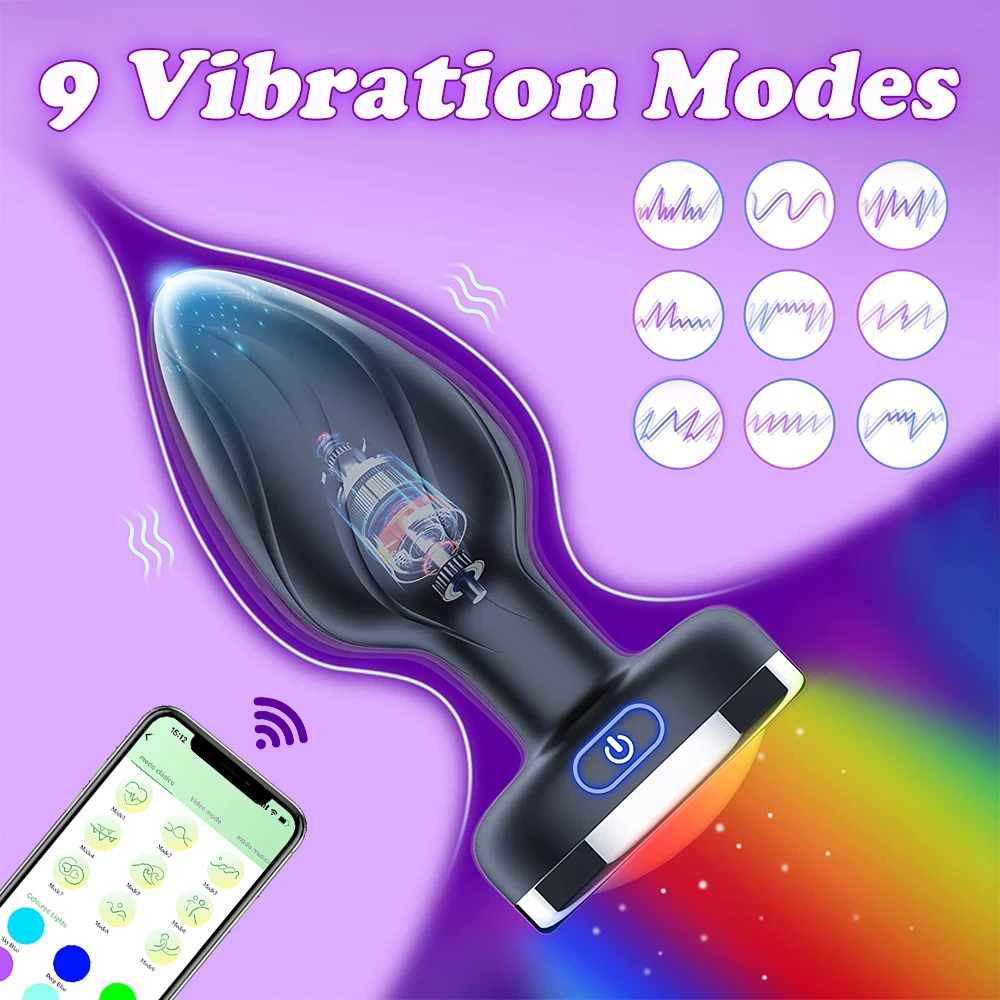 LED Buttplug Wireless Remote Control Vibrating Anal Plug Butt Plug Vibrator Prostate Massage Masturbators Sex Toys for Men Women