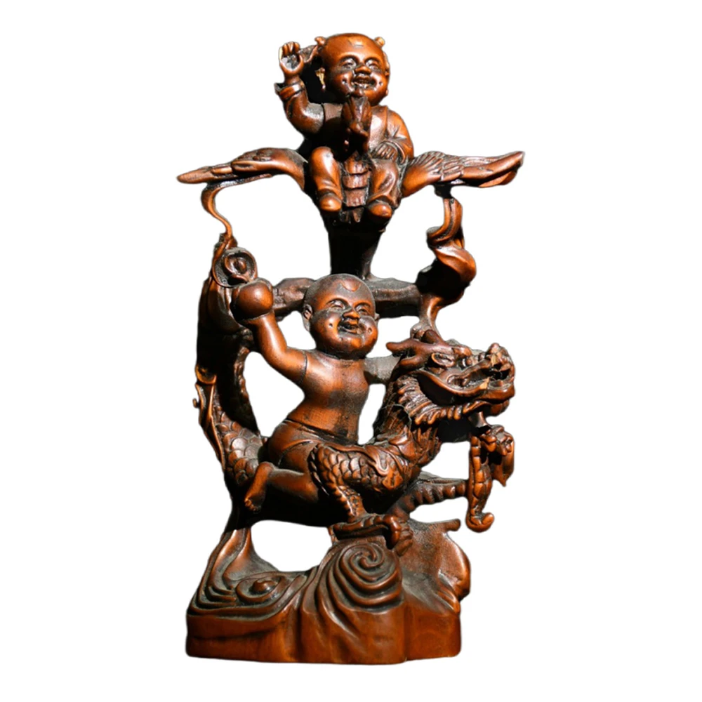 Sculpture en bois Vintage, Figurine de Couple, décoration de maison, unité d'harmonie, Joy Bliss, Union, prospérité, Concord, Amity Blessing