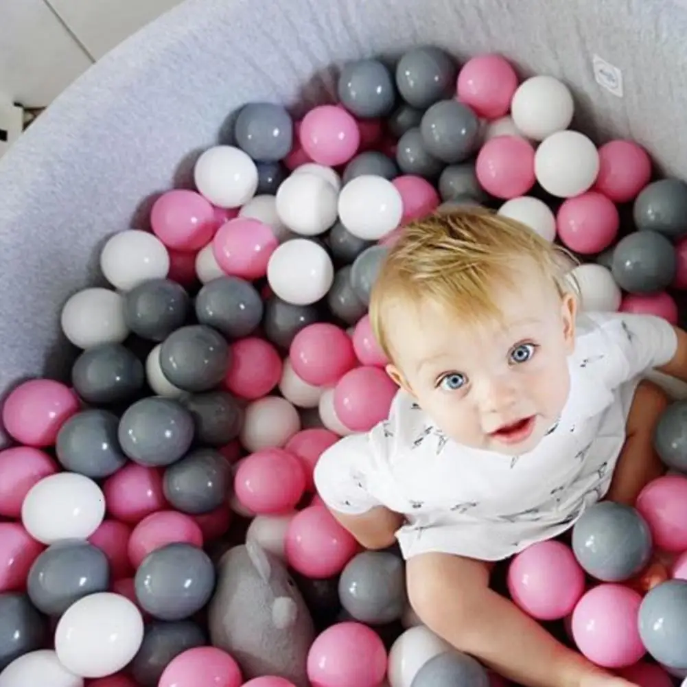 Indoor Pit Ball 100 pz/set 3 colori nero bianco rosa addensato Pe a prova di schiacciamento Bpa senza ftalati sicuro per il tempo di riproduzione