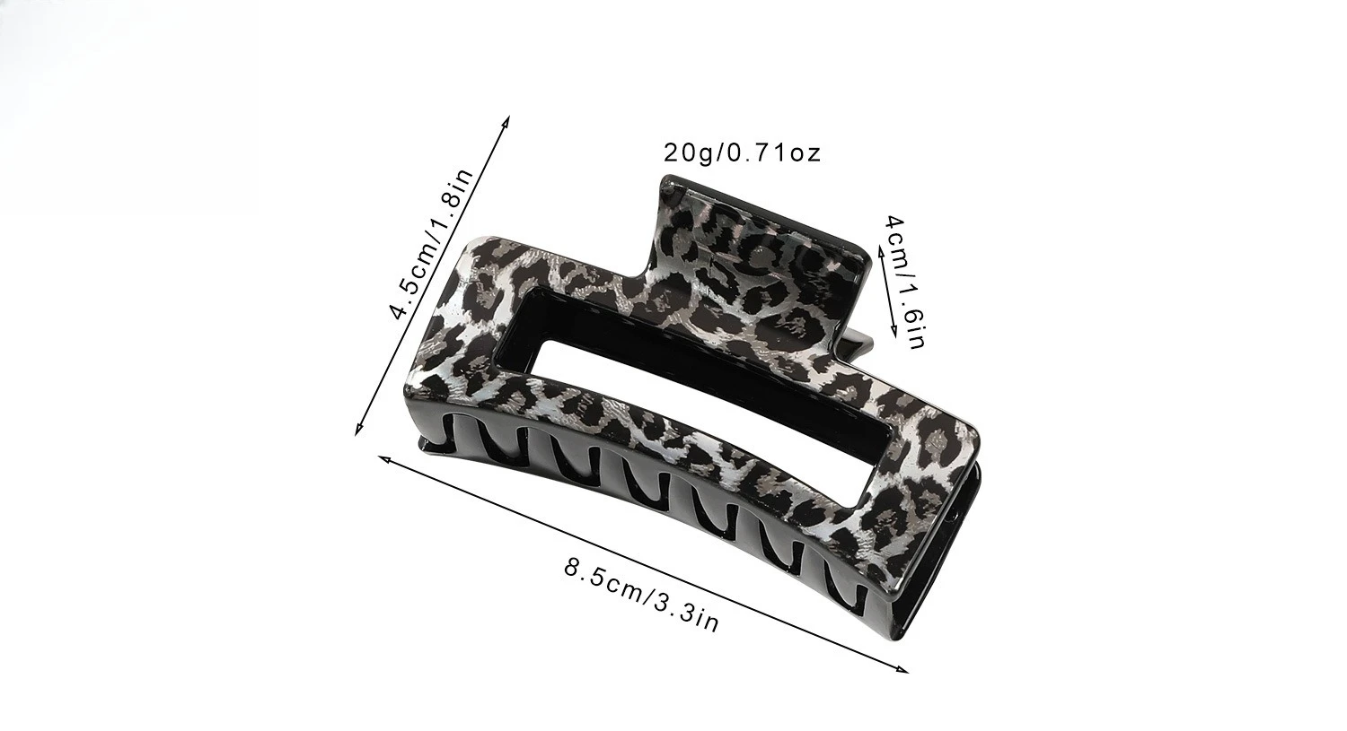 Muweordy جديد خلات مخلب كليب ليوبارد مشبك شعر كبير هندسي الجوف مربع كراب مشبك شعر للنساء فتاة إكسسوارات الشعر #6