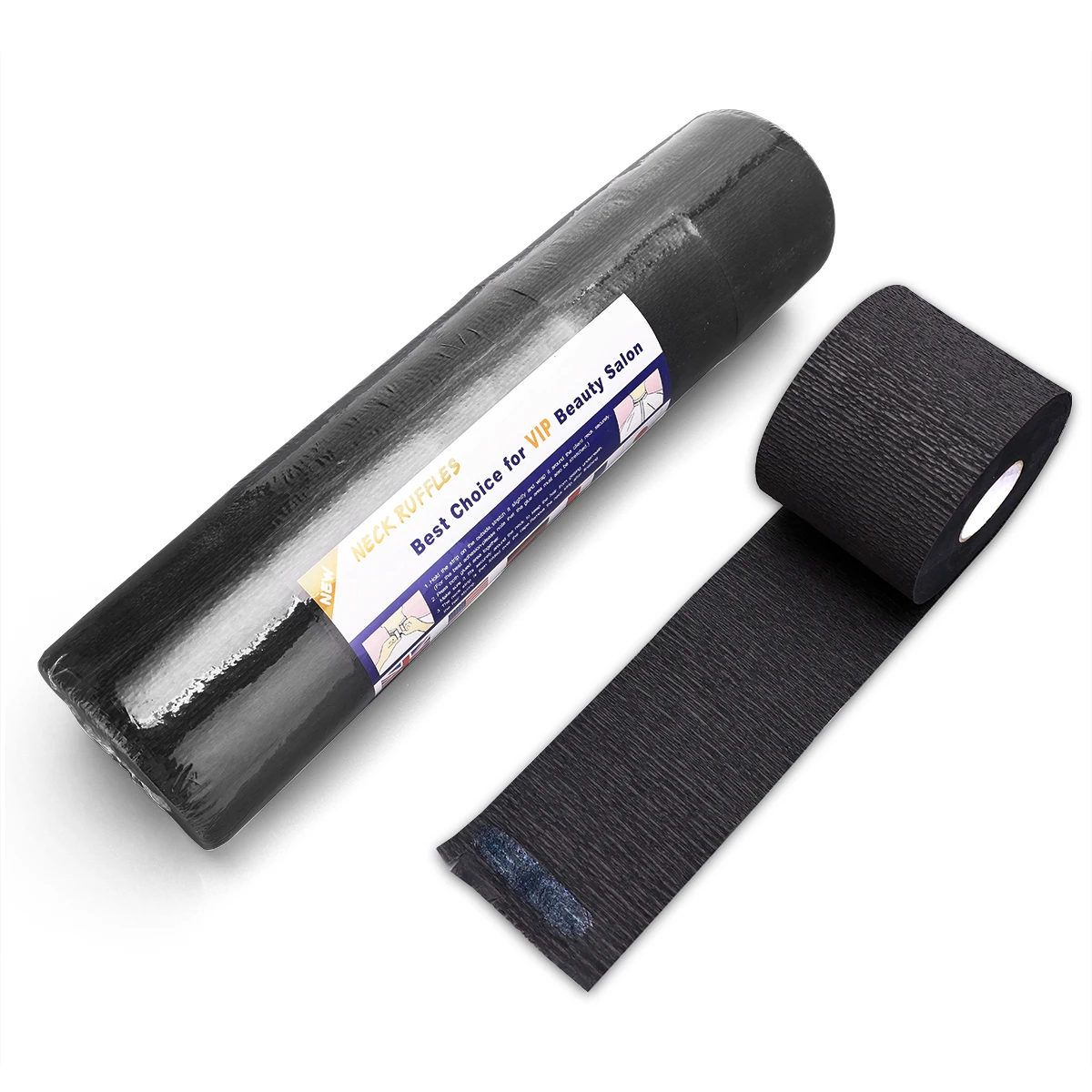 5-Roll Pack Adjustable Disposable Hair Cutting Neck Papers Elastic Eight Color Salon Styling Tools for Haircuts