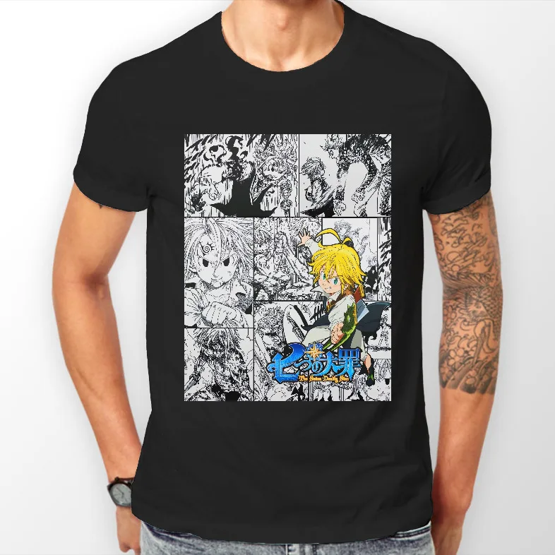 

Seven Deadly Sins Meliodas Manga Strip Anime Unisex Tshirt T-Shirt Tee ALL SIZES