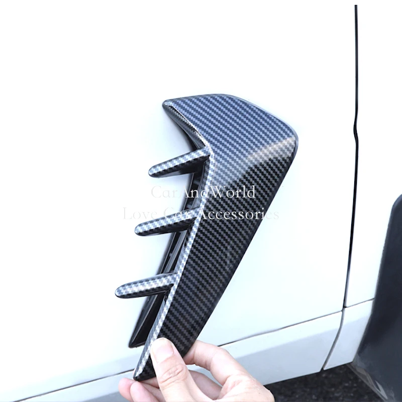 Carbon Fiber Body Door Side Skirts Mark Protector Frame Cover Trims Car External Accessories For Changan UNIK UNI-K 2021-2024