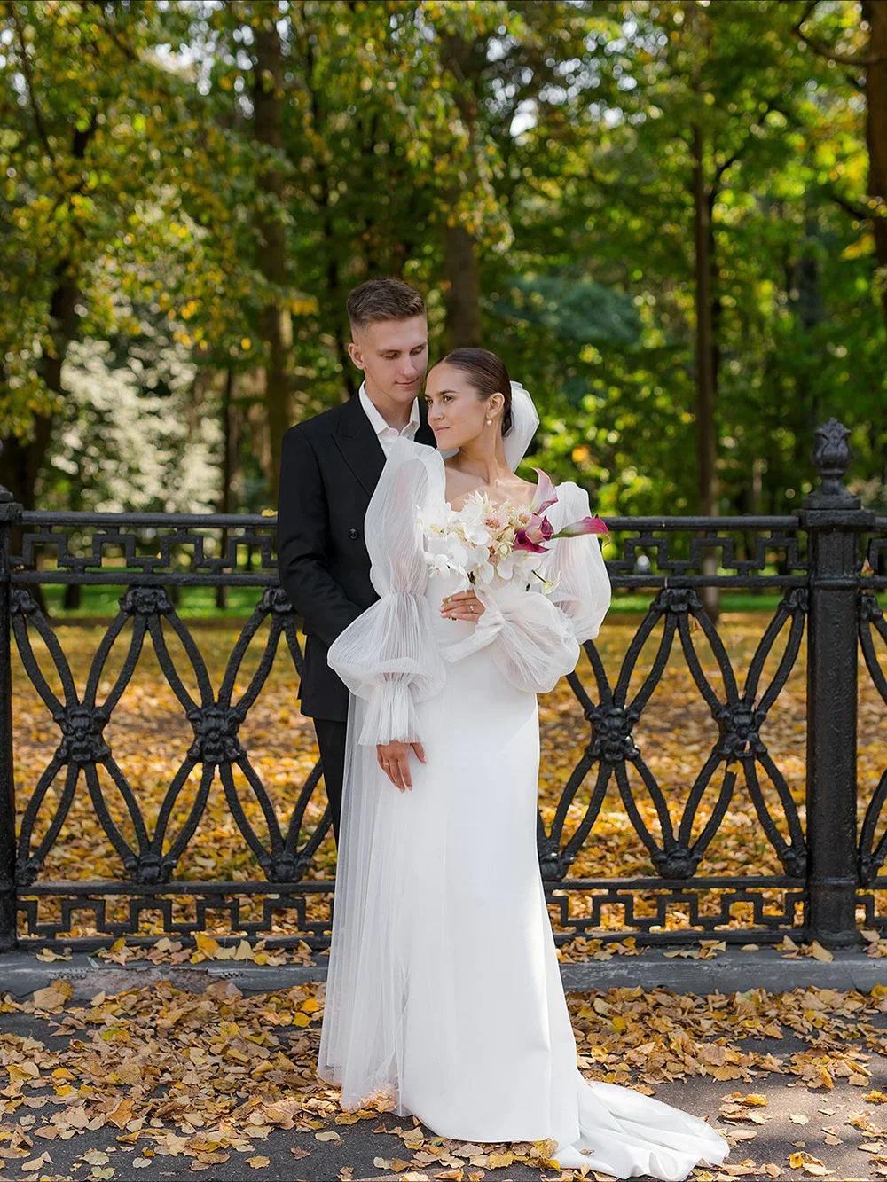 Civil Wedding Dresses 2026 Square Neck Puff Sleeves Mermaid Bridal Dresses Dubai Formal Wedding Party Dresses Customized