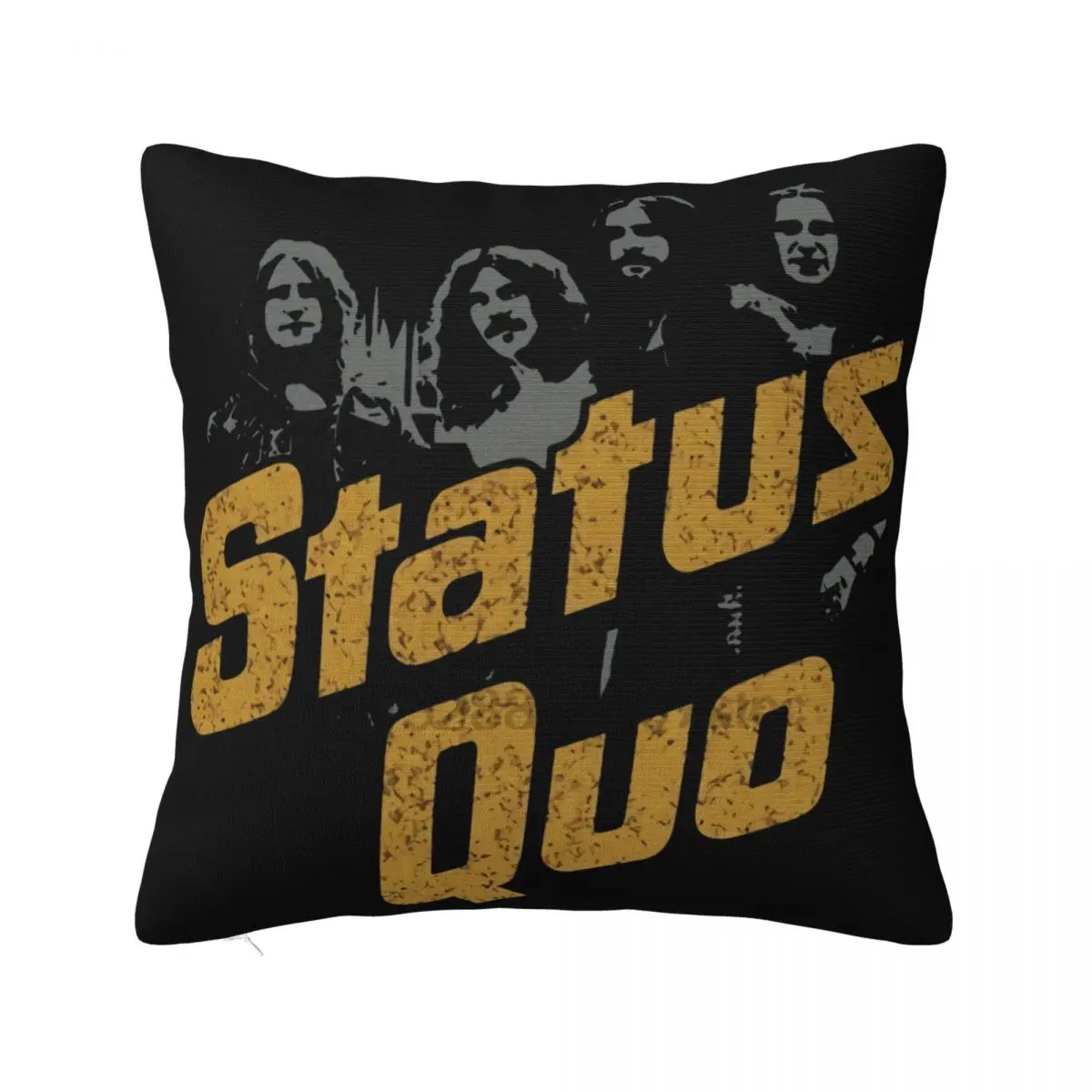 Status Quo Quo Vintage Black Unisex Loose Fit Punk Cool Animal Family Homme Splicing Cartoon Pillow Case