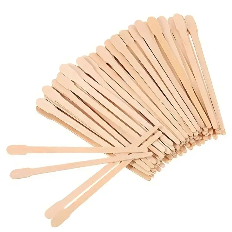 Disposable Multi-functional Wooden Wax Adjusting Stick Fine Pointed Eyebrow Tip Wax Stick Facial Mask Stick Small Wooden Stick