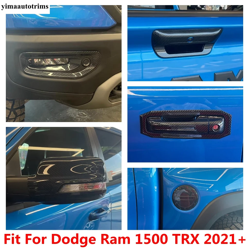 

Rearview Mirror / Front Fog Light / Door Handle Bowl / Fuel Tank Cap Cover Trim For Dodge Ram 1500 TRX 2021 - 2025 Accessories