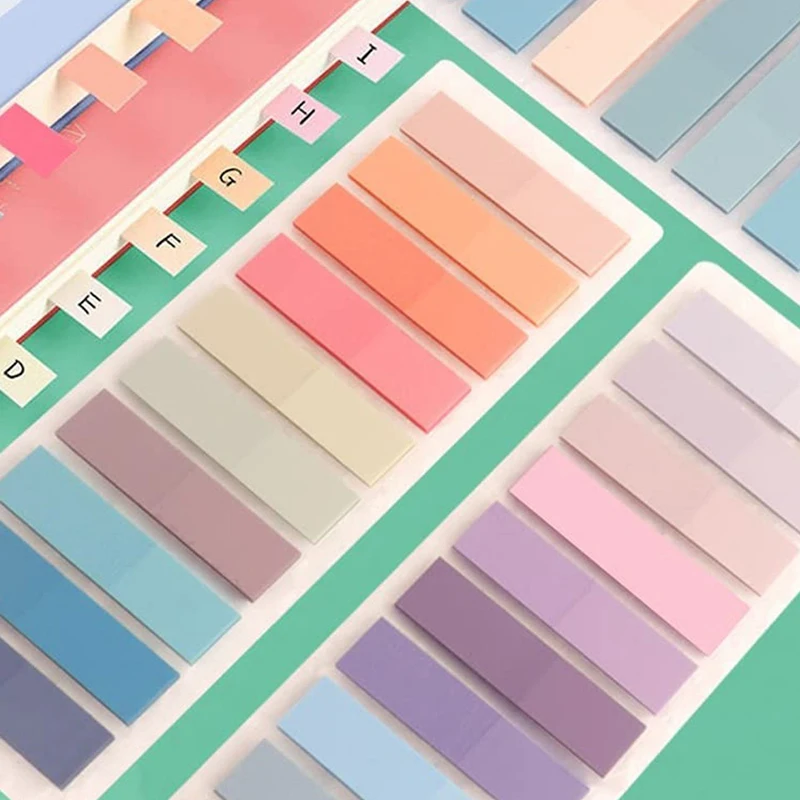 1Pc PET Arrow Flag Sticky Note Page Marker Planner Stickers Morandi Transparent Fluorescent Index Tabs Office School Supplies