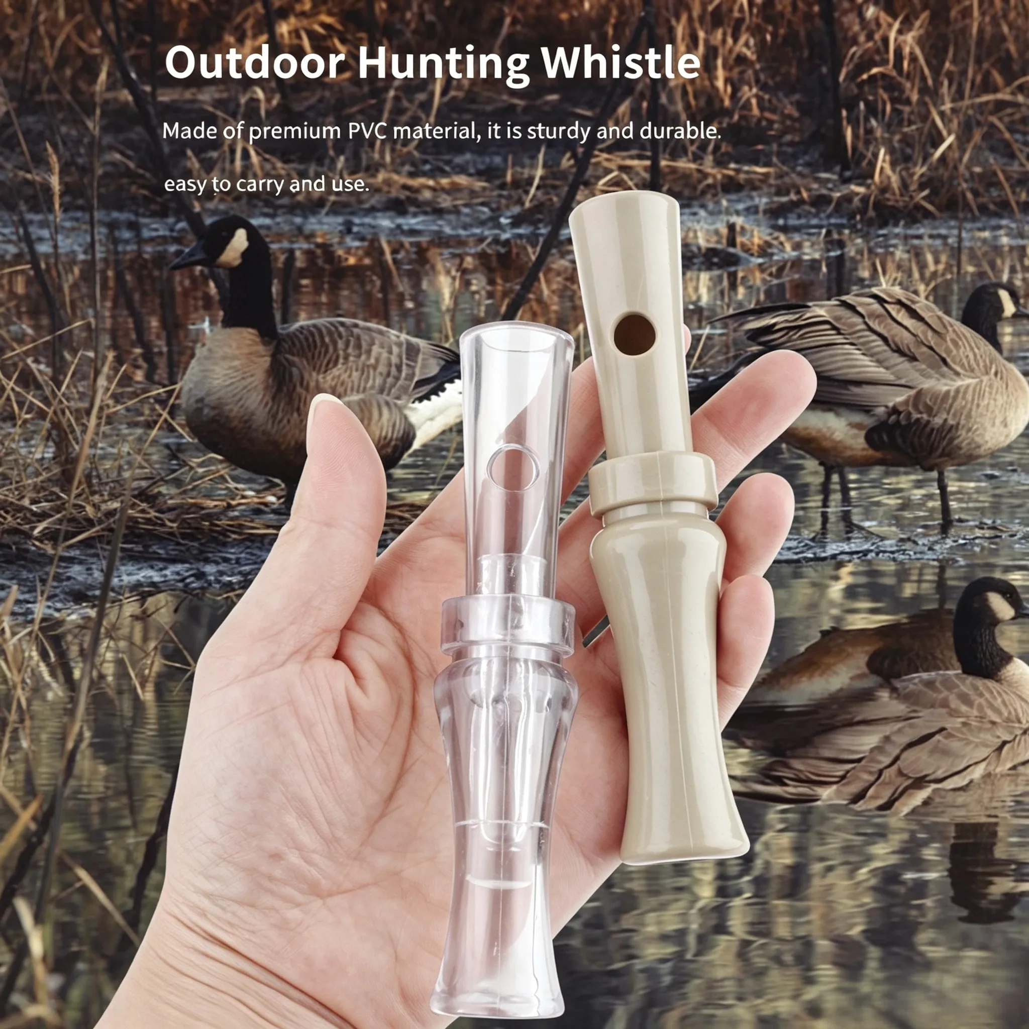 Duck Call Whistle Outdoor Bird Caller Hunting Decoy Call Plastic Waterfowl Call for Outdoor Shooting