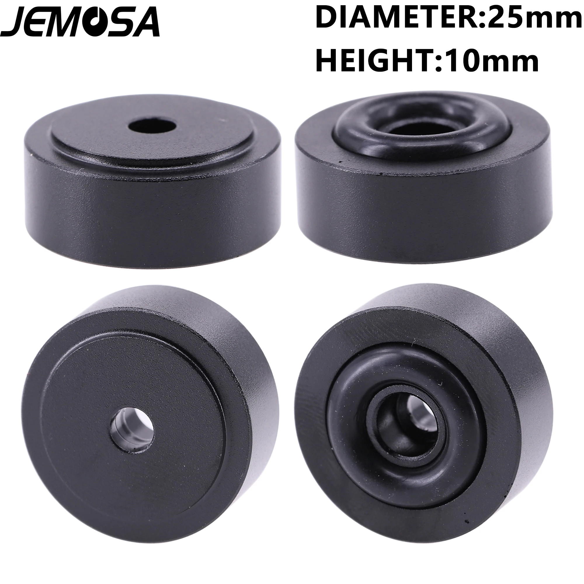 4PCS 25*10mm Aluminum Amplifier Feet Shock Absorber HIFI Amplifier Rubber Feet Turntable Feet Audio Speaker Isolation Feet Pad