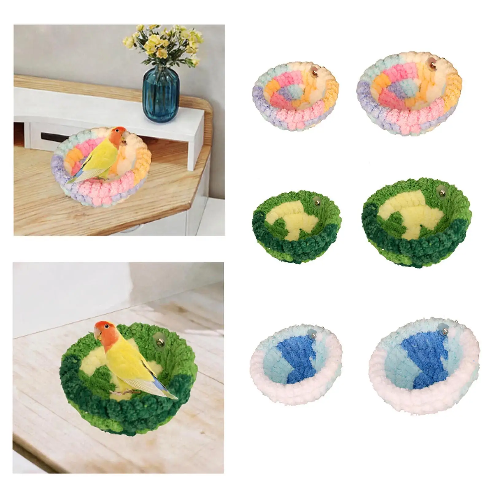 Nido de pájaro cálido, bonito hamaca para acurrucarse, cobertizo para pájaros, cabaña, casa, cama para dormir para cacatúa, periquito, Chinchilla, pájaro azul, ratón