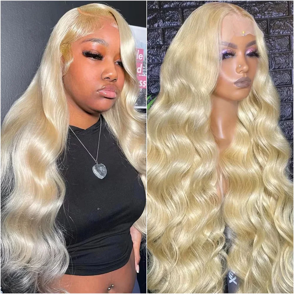 

Парик из 100% натуральных человеческих волос, 220 плотности, блонд 613, 13x4, с эффектом Body Wave, с предварительно выщипанной линией роста волос, бразильский, 13x6, HD прозрачный фронтальный парик с кружевной основой