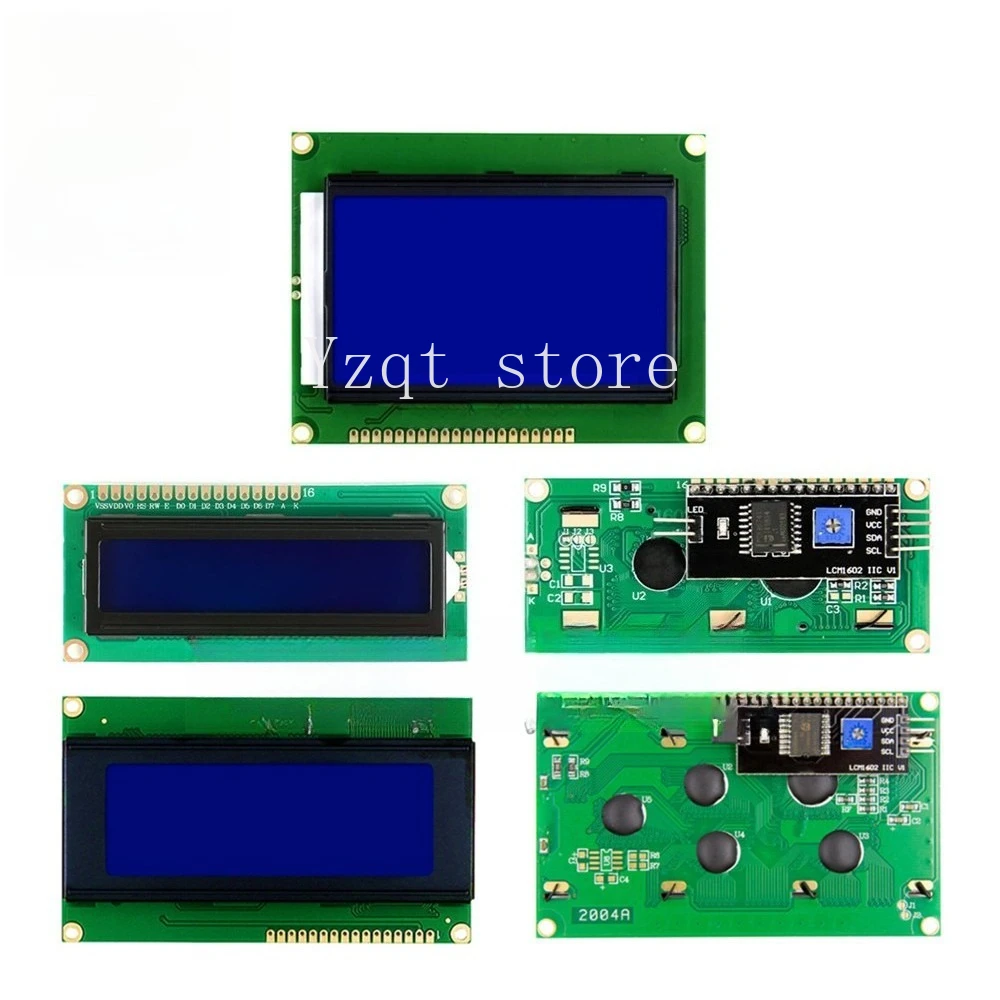 

LCD 5V IIC blue screen/yellow green screen LCD 0802A/1602A/1604A/2004A/12864B