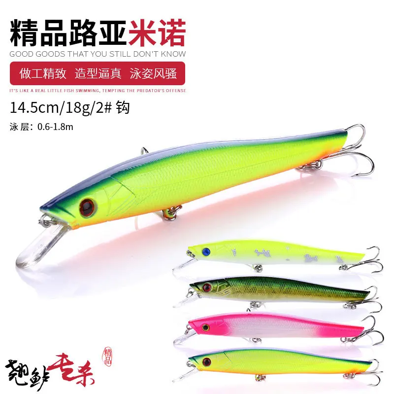 

Suspending Minnow Pencil Lure 18g Long Cast Slow Sink Bionic Hard Bait Bass Pike Perch Saltwater Freshwater Sea Fishing Tackle