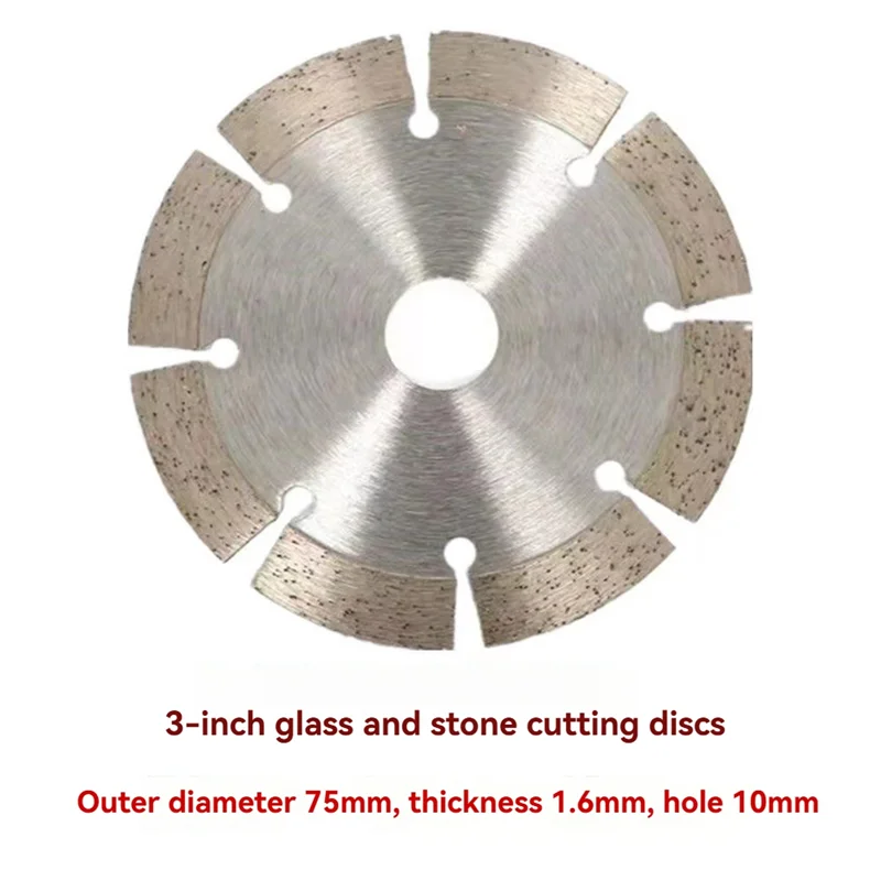 

ABAG 6Pcs 75Mm Cutting Disc For 10Mm Bore Angle Grinder Metal Circular Saw Blade Flat Flap Grinding Wheel Sanding Pads Tool