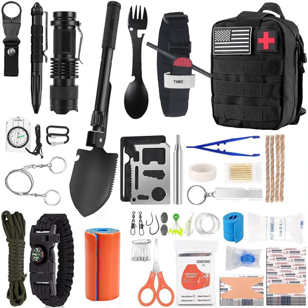 First Aid Kit for Survival, Military, Outdoor Tools, Camping, Hiking, Tactical, Defense Equipment, Emergency Kits, Trauma Bag