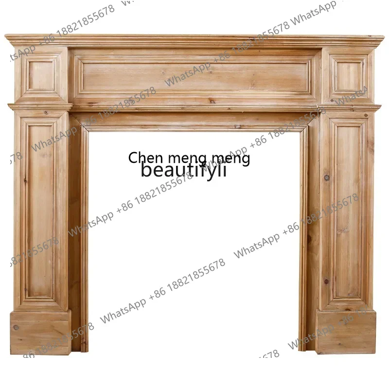 

D178 Y American solid wood fireplace decorative cabinet B & B retro French European fireplace rack