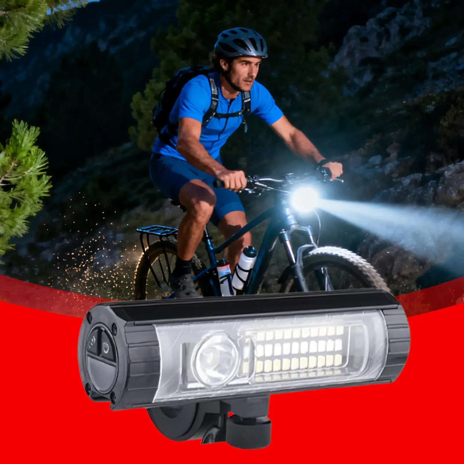 Front Bike Light Multi-mode Bright Waterproof Night Riding Torch USB Charging Road Bike Light Accessories Cycling Equipment