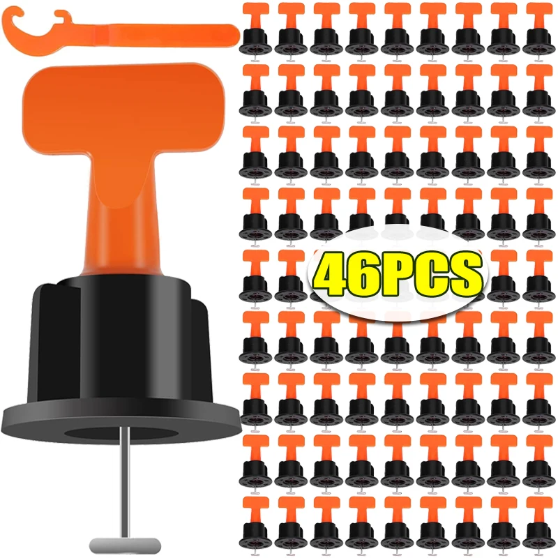 

Tile Leveling System Clips Wall Floor Tile Leveler Spacers Kit with Wrench Tiles Laying Level Wedges Locator Installation Tools