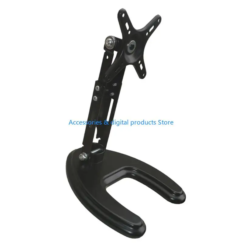 77JD Hard Plastic Stand for 10-27inch Monitor Table Bracket Adjustable 360 Rotation Base Strong Load Capacity Desk Stand