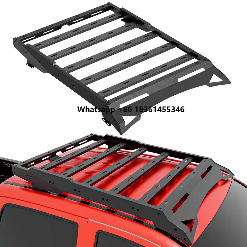 

150 LBS Overland Roof Top Lage Storage Holder Roof Rack Cargo Racks Basket Compatible 2005-2023 Tacoma Crew Cab