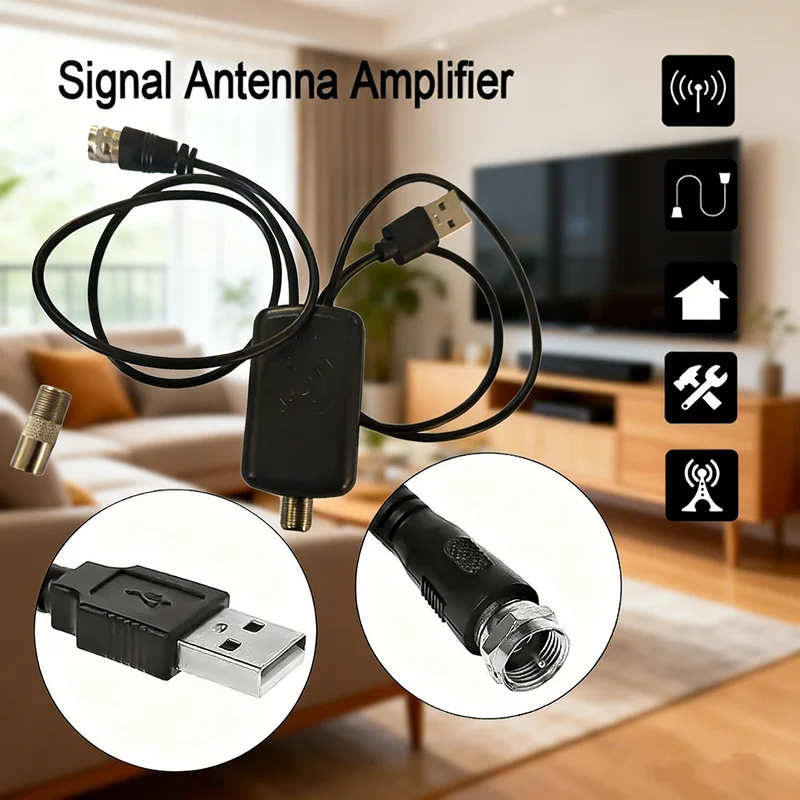 

Новый усилитель сигнала для ТВ-антенны 2026 года, улучшитель цифрового приема 4K High-Definition, аксессуары для ТВ-антенн, стабильность