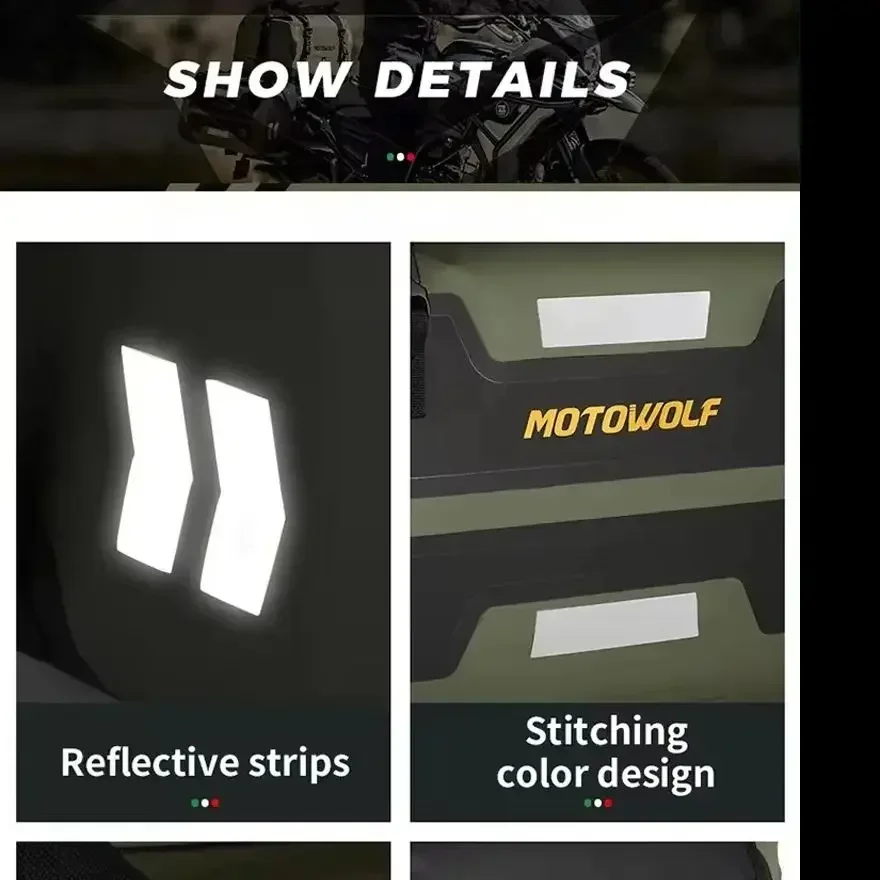 العالمي للدراجات النارية مقاوم للماء الذيل أكياس المقعد الخلفي أكياس الدراجات التخييم حقيبة سفر أكياس السرج تخزين الأمتعة الجانبية #4