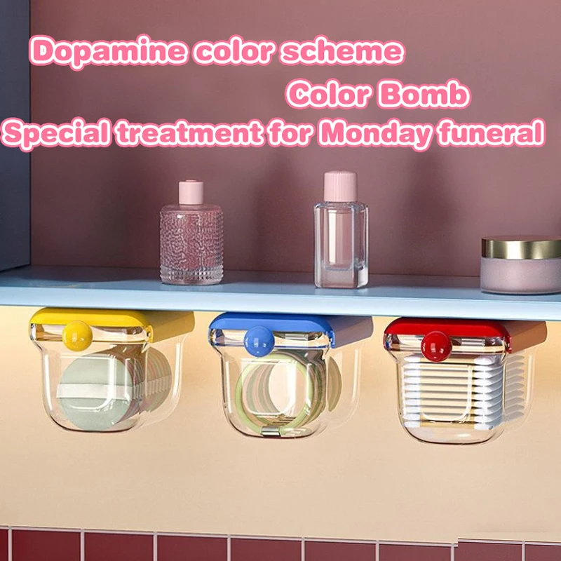 الحمام الشفاف القطن عصا ماكياج القطن غرفة نوم سحب التدريجي درج تخزين نمط صندوق تخزين تحت خزانة المرآة